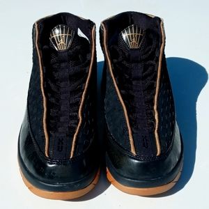 AIR JORDAN 15 SE Black & Gold Size 6Y Unisex Sneakers
